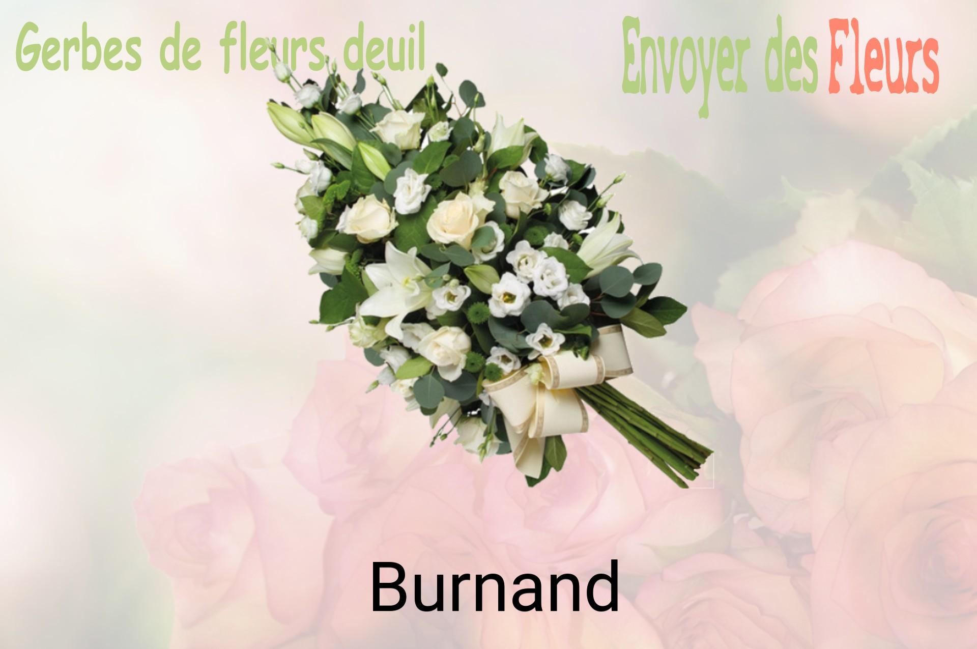 Gerbe de fleurs de deuil livrée à Burnand